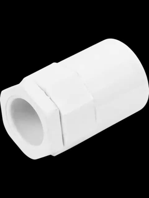 FEMALE; 1/2 INCH X 1/2 INCH; 1/2 INCH IPS SOLVENT WELD SOCKET X 1/2 INCH FIP END CONNECTION; 40 S SCHEDULE; INJECTION MOLDED PVC MATERIAL; ASTM D1784 MATERIAL SPECIFICATION; 140 DEG F TEMPERATURE RATING; APPLICATION WATER; 435 MODEL