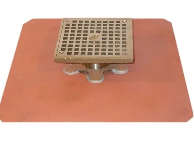 2" No Hub Adjustable Deck Drain Plate Assembly W/90