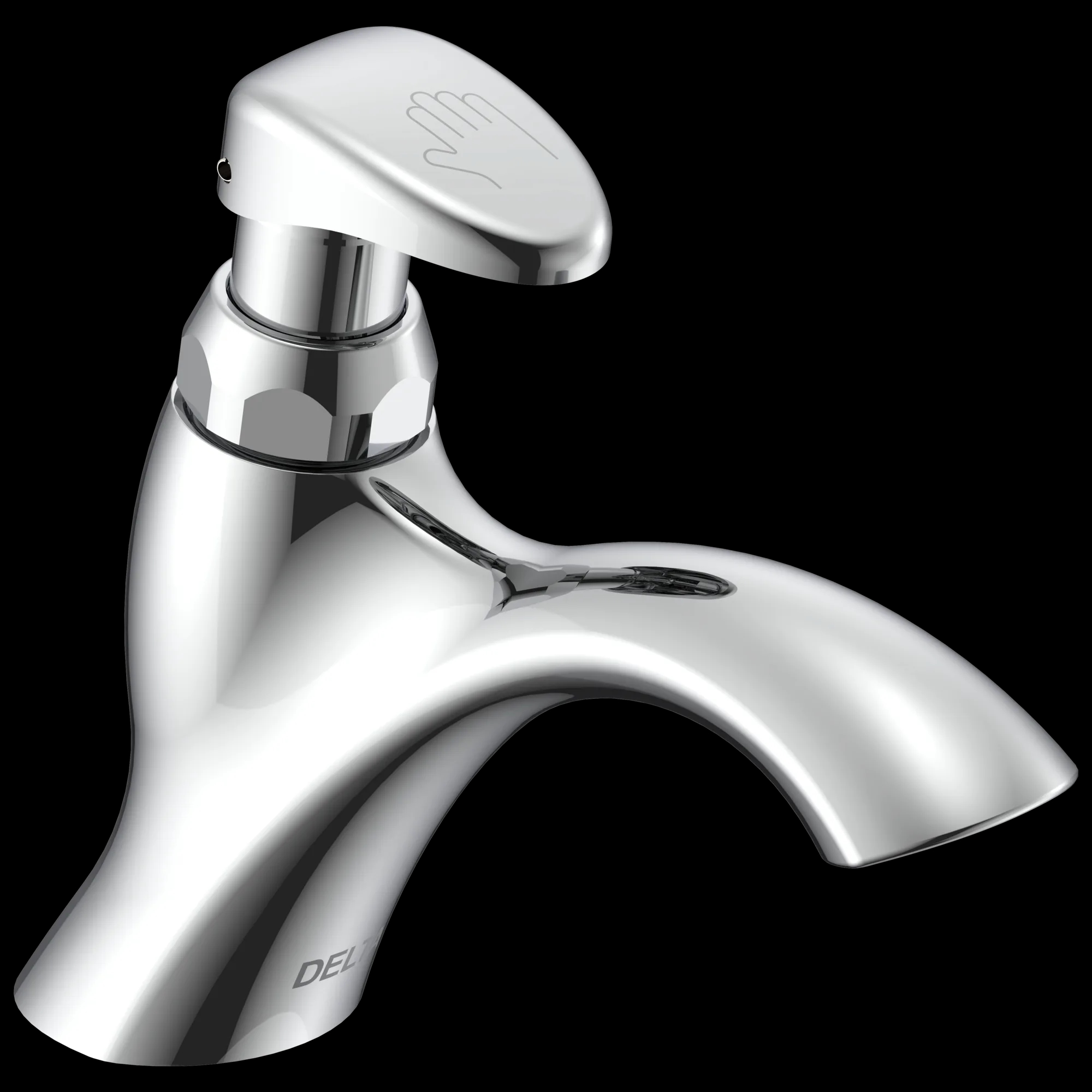 Delta 87T105 Single Hole Metering Slow-Close Bathroom Faucet in Chrome
