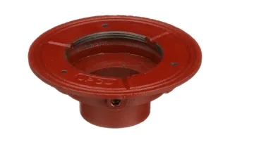 4" Push-On Cast Iron Floor Drain W/Gasket + Trap Seal Primer Connection