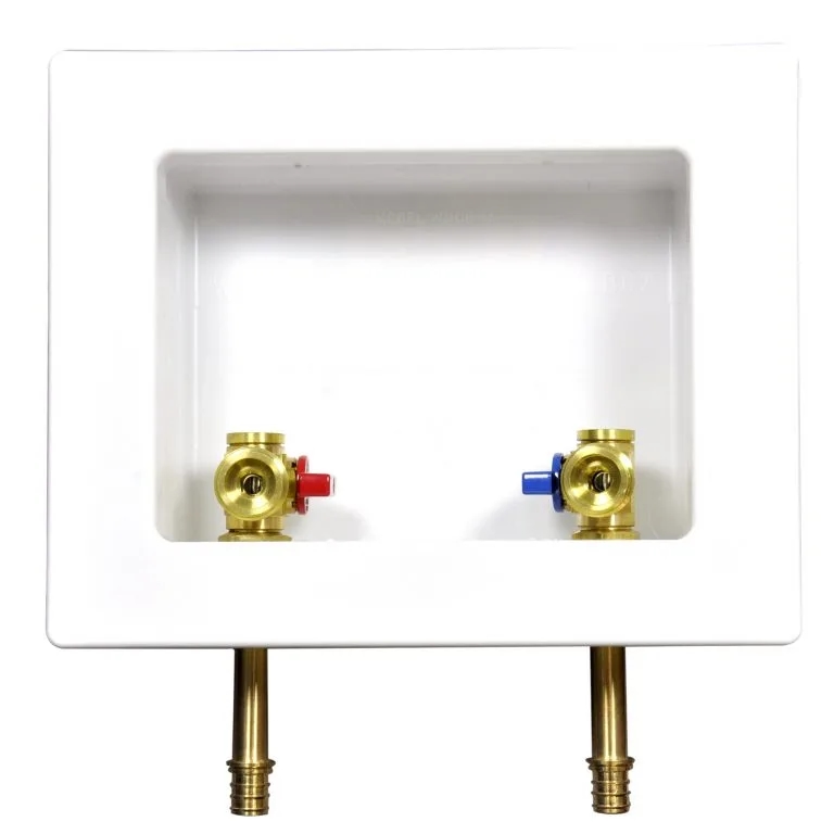 LSP OB-1201-RK Washing Box With Copper Sweat Valves White Unassemlbed