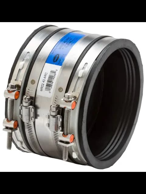 4" Clay pipe to 4" Cast Iron or Plastic pipe Sewer Repair Coupling