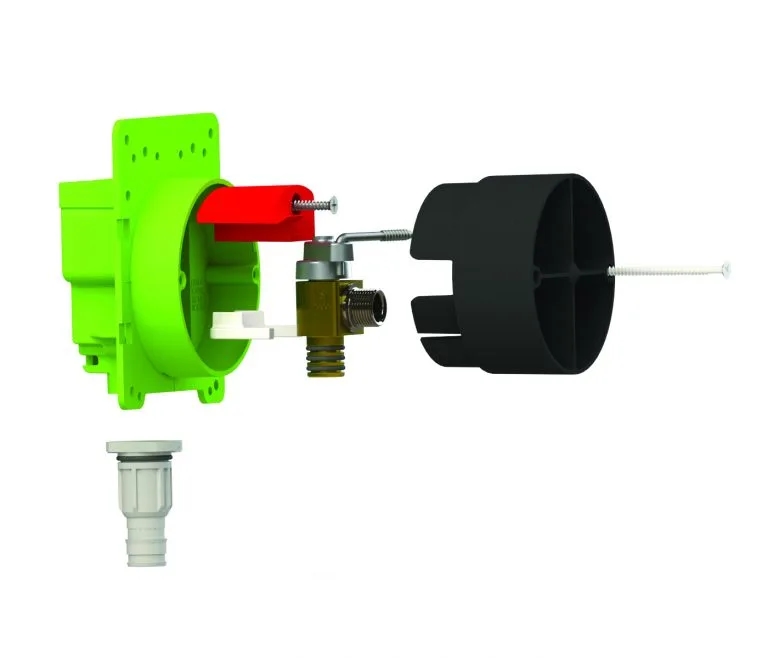 LSP OBPS-103-RK-LL Pull Stop Box For Lavs/Toilets Sinks & Dishwashers 1/2" Crimp PEX Lead Free Rough-In Kits-Includes Box Valve and Protective Cover