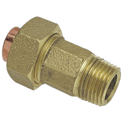 1-1/4" Copper X 1-1/4" Copper X 1" FIP Brass Tee