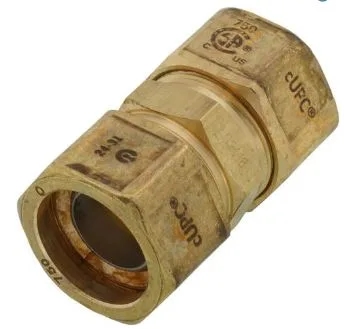 1/2" TP X TP Brass Coupling