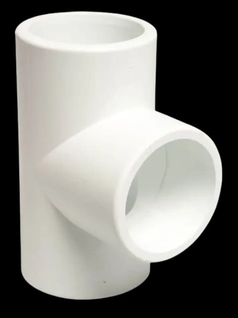 2 INCH NOMINAL SIZE; 2 INCH IPS SOLVENT WELD SOCKET X 2 INCH IPS SOLVENT WELD SOCKET X 2 INCH IPS SOLVENT WELD SOCKET END CONNECTION; 40 S SCHEDULE; INJECTION MOLDED PVC MATERIAL; ASTM D1784 MATERIAL SPECIFICATION; 140 DEG F TEMPERATURE RATING