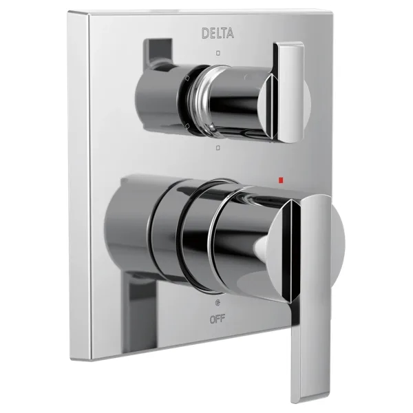 Delta Angular Modern Monitor« 14 Series Valve Trim with 6-Setting Integrated Diverter in Chrome