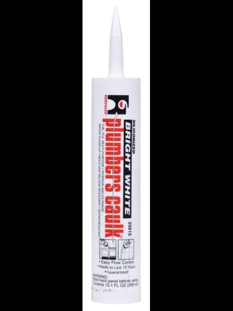 Hercules 11 Fluid Oz. Cartridge Plumbers Caulk - White