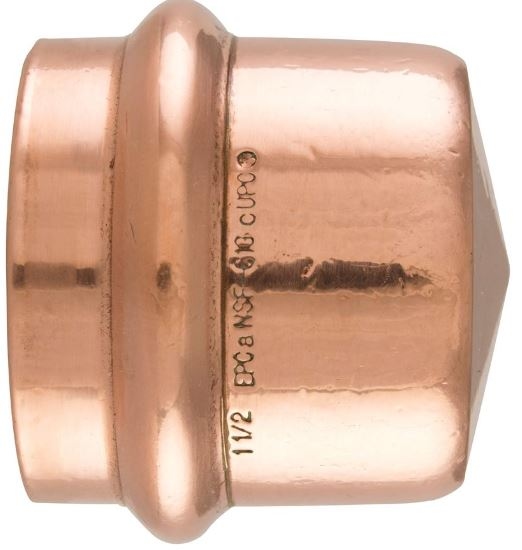 3/4" Copper Press Tube Cap